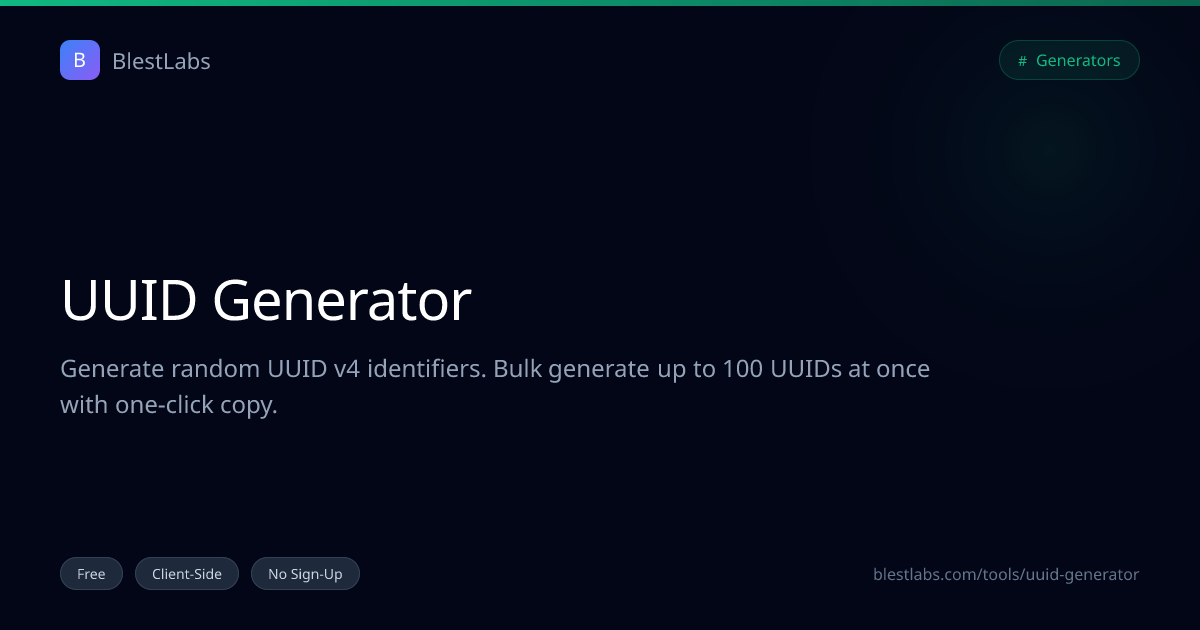 UUID Generator — Free Online Tool